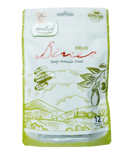 Dentalight 3" Fruit Diner Dog Treat 80g (12pcs) - Avocado - Shopivet.com