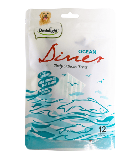 Dentalight 3" Ocean Diner Dog Treat 108g (12pcs) - Salmon Flavour - Shopivet.com