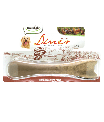 Dentalight 8" Nutri Diner Dog Treat 220g - Chicken Flavour - Shopivet.com