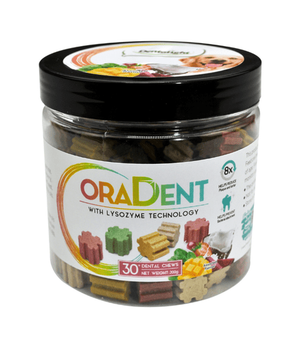 Dentalight Oradent Dental Chew Treats For Dog 200g - Trainers Mix Flavour - Shopivet.com