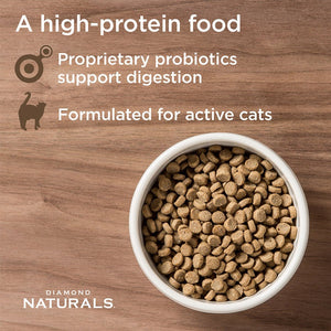 Diamond Naturals Active Cat Chicken Meal & Rice Formula - 2.72kg(6lbs) - Shopivet.com