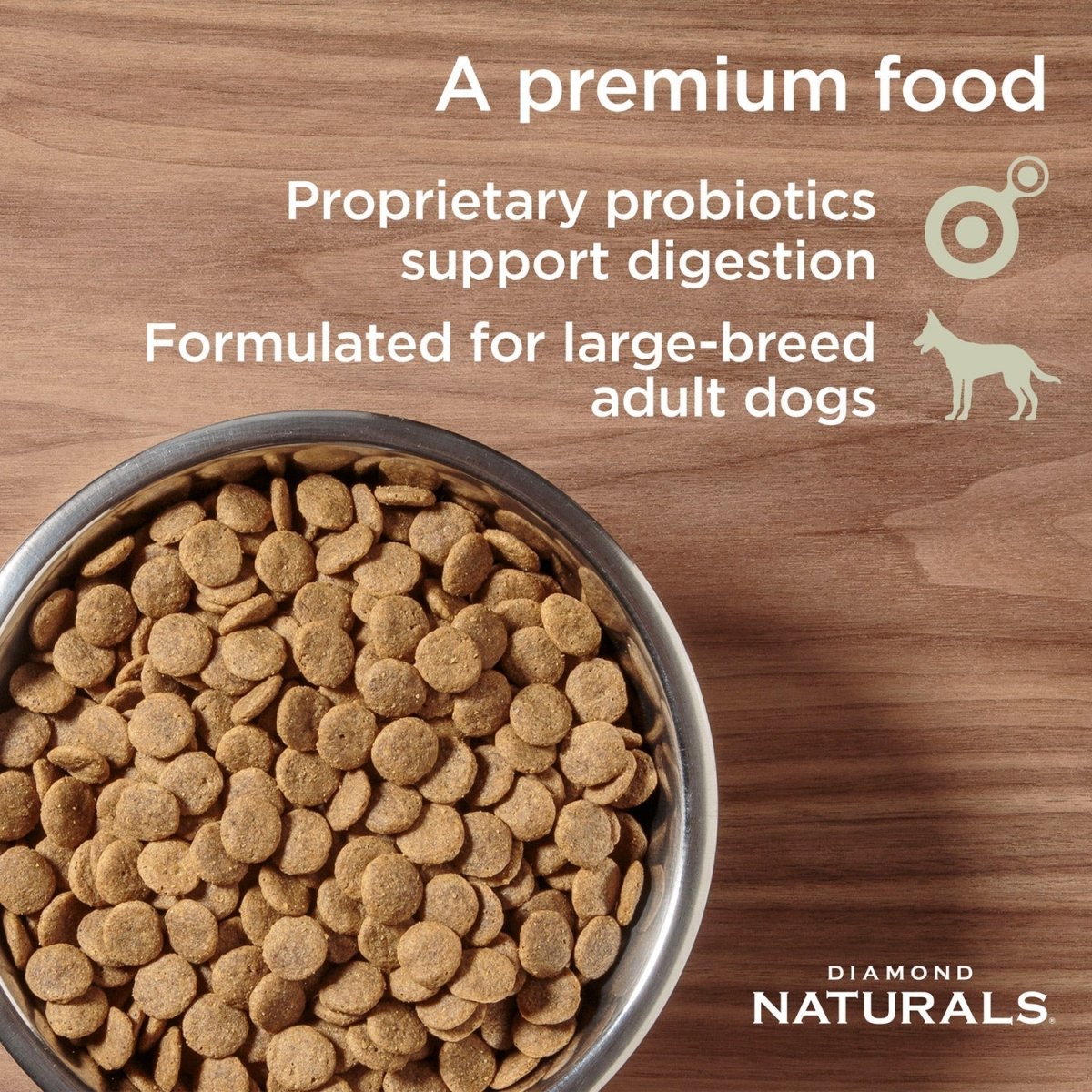 Diamond Naturals Large Breed Adult Dog Lamb Meal & Rice Formula - 15.00 Kg(33 lbs) - Shopivet.com
