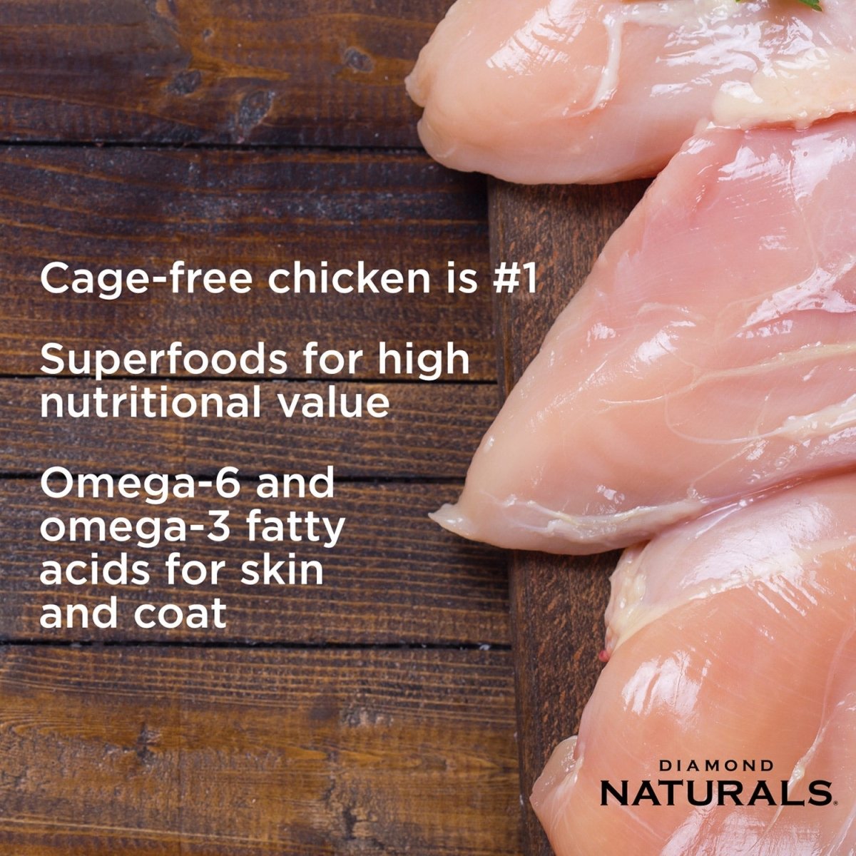 Diamond Naturals Senior Dog Chicken, Egg & Oatmeal Formula - 2.72 Kg(6 lbs) - Shopivet.com