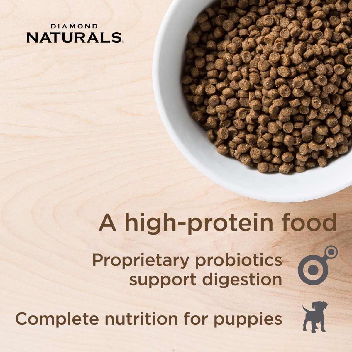 Diamond Naturals Small and Medium Breed Puppy Rich in Chicken & Rice - 2Kg (4.40 lbs) - Shopivet.com