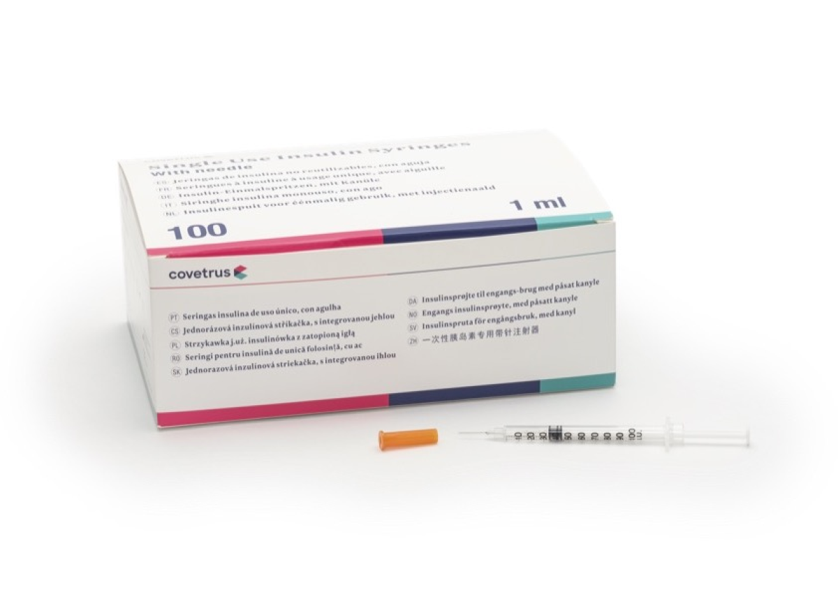 Disposable Insulin Syringe U100 30G x 1/2" (0.3x12mm) [1ml] 100 pcs