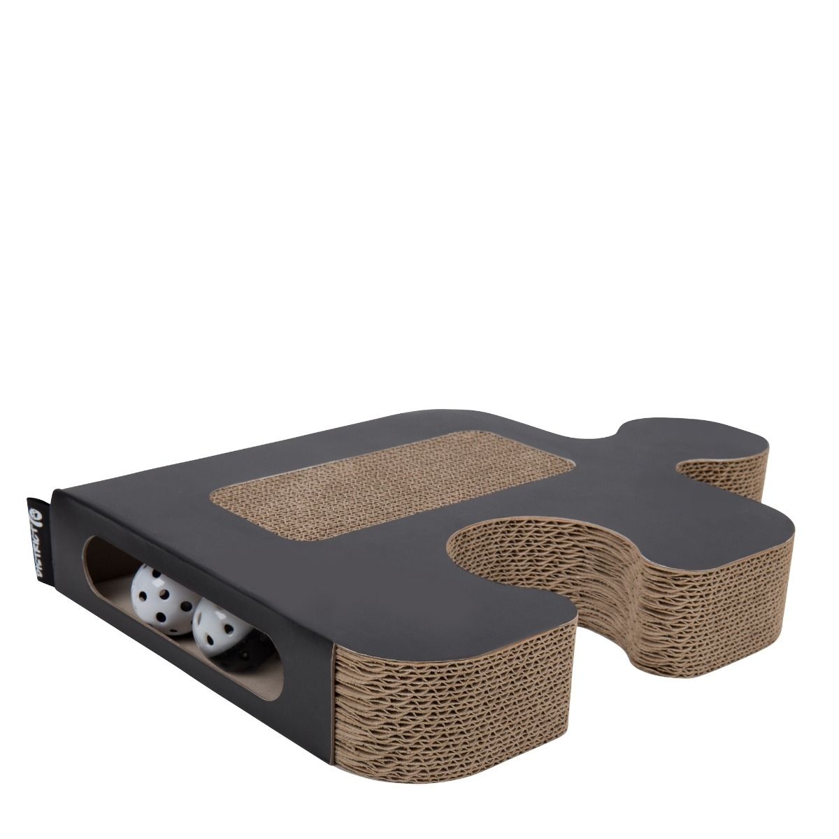 District 70 Puzzle Cardboard Scratcher Cat Toy - BLACK - Shopivet.com