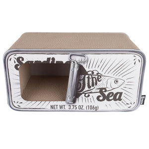 District 70 Sardine 2 - in - 1 Cardboard Cat Scratcher & Cave - WHITE - Shopivet.com