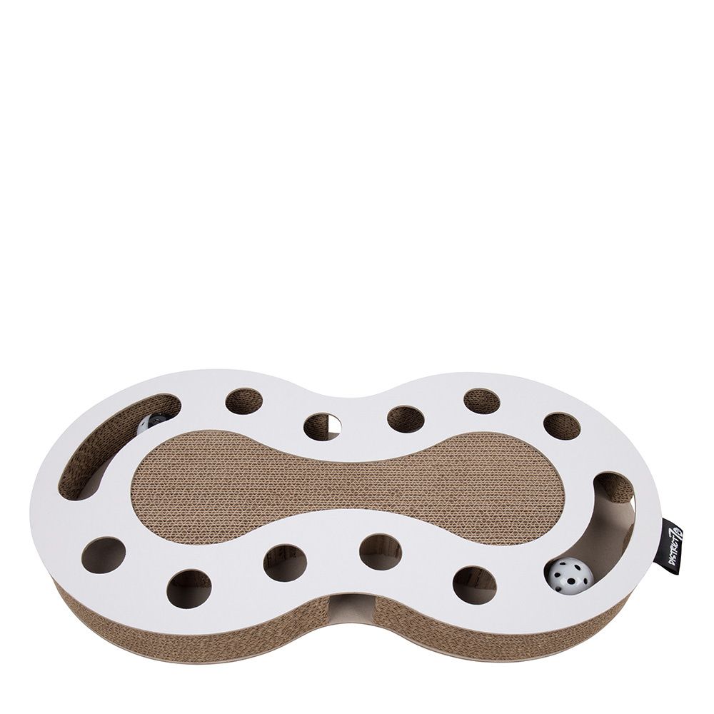 District 70 Snake Cardboard Scratcher Cat Toy - WHITE - Shopivet.com