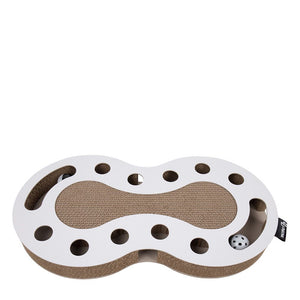 District 70 Snake Cardboard Scratcher Cat Toy - WHITE - Shopivet.com