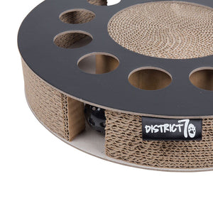 District 70 Whirl Cardboard Scratcher Cat Toy - BLACK - Shopivet.com