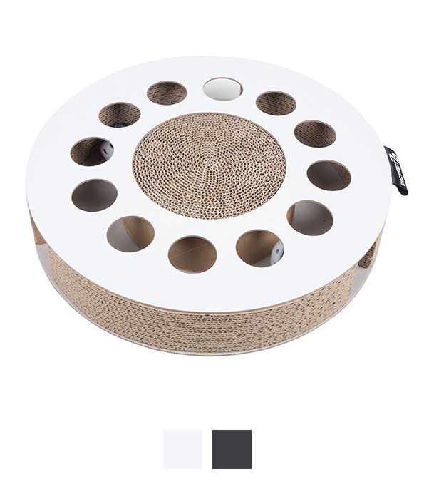 District 70 Whirl Cardboard Scratcher Cat Toy - BLACK - Shopivet.com