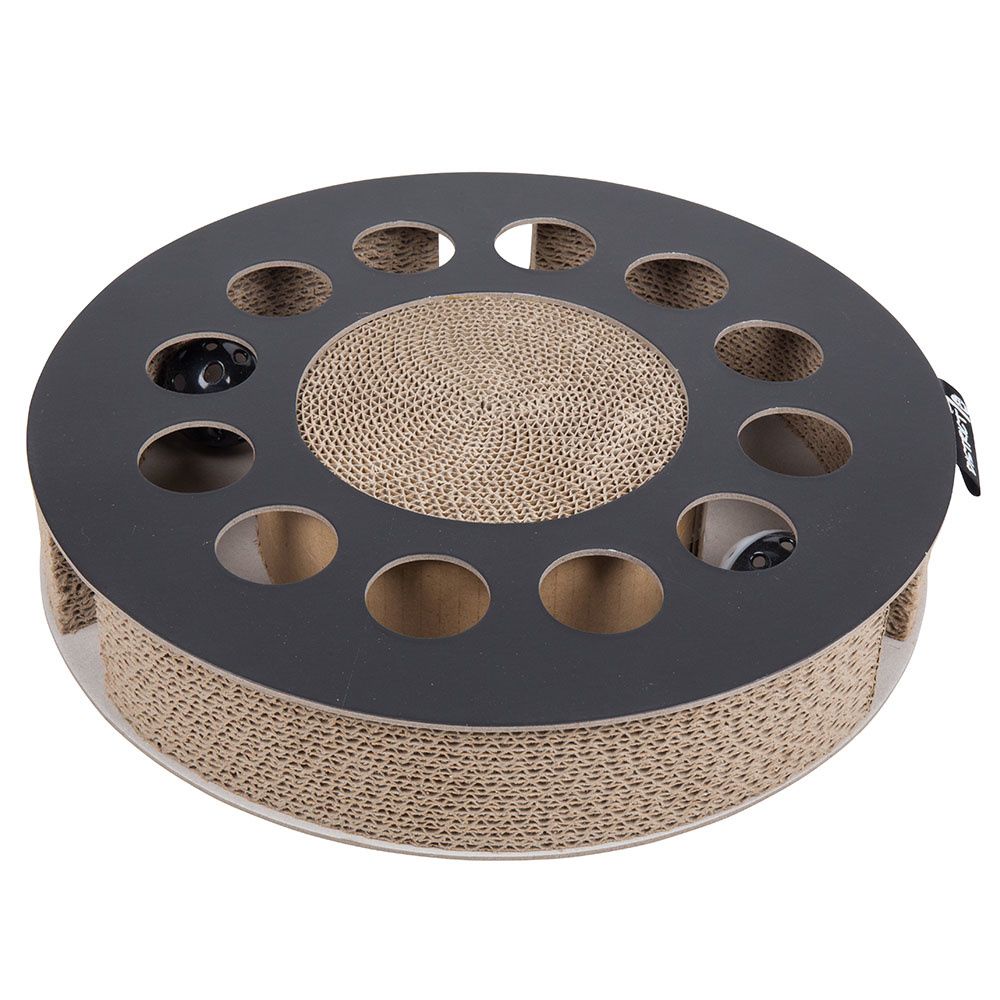 District 70 Whirl Cardboard Scratcher Cat Toy - BLACK - Shopivet.com