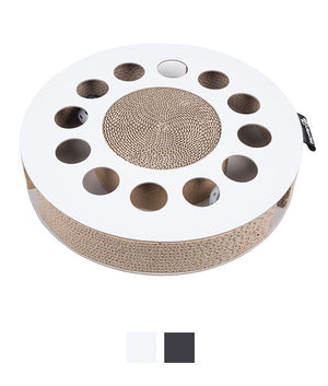 District 70 Whirl Cardboard Scratcher Cat Toy - WHITE - Shopivet.com