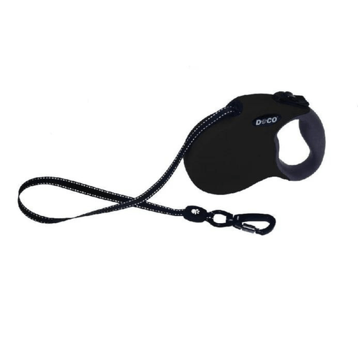 DOCO® ALL DAY ADVENTURE RETRACTABLE LEASH 5 Meter/16' UP TO 50KG/110LB(L) Black - Shopivet.com