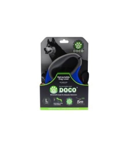 Doco All Day Adventure Retractable Leash[Color - Blue, Size - L] - Shopivet.com