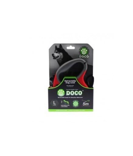Doco All Day Adventure Retractable Leash[Color - Red, Size - L] - Shopivet.com