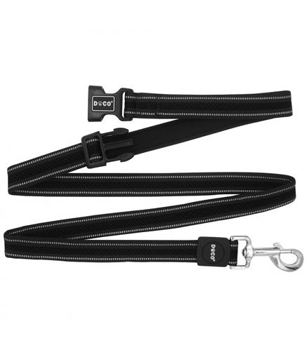 DOCO® Athletica Easy - Snap Air Leash 6ft (DCA1372)[Color - Black, Size - M/L] - Shopivet.com