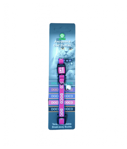 DOCO® Jacquard Cat Collar (DCAT203)[Size - S, Color - Raspberry Pink] - Shopivet.com