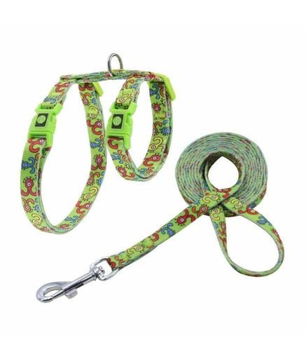 DOCO® LOCO Cat Harness + Leash Combo - Printed Pattern 6ft (DCAT202+2072)[Size - XS, Color - AT] - Shopivet.com