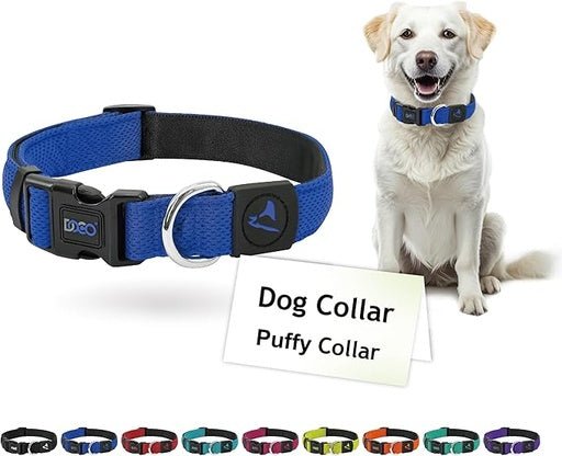 Doco Puffy Mesh Collar (DCA102)[Color - Blue, Size - L] - Shopivet.com