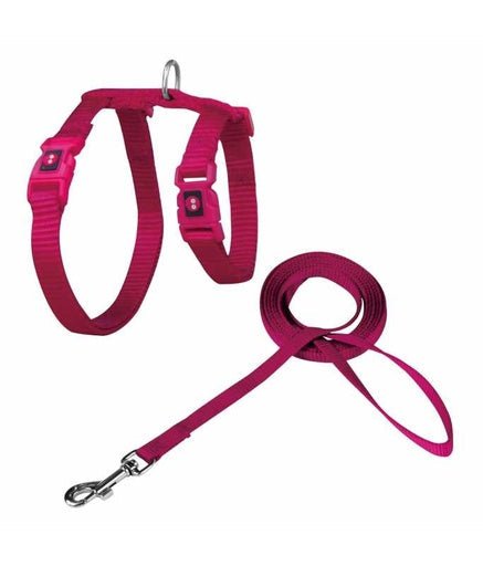 DOCO® Signature Cat Harness + Leash (DCAT201+1072)[Color - Pink, Size - XS] - Shopivet.com
