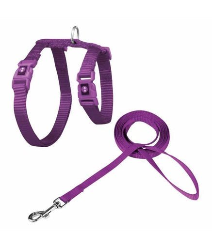 DOCO® Signature Cat Harness + Leash (DCAT201+1072)[Color - Purple, Size - XS] - Shopivet.com