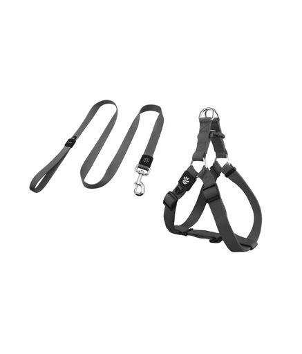 DOCO® Signature Step - In Harness+Nylon Leash - 4ft (DCSN202+1048)[Color - Grey, Size - M] - Shopivet.com