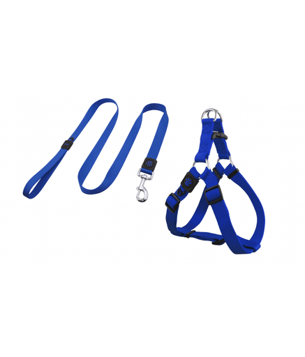 DOCO® Signature Step - In Harness+Nylon Leash - 4ft (DCSN202+1048)[Size - M, Color - Navy Blue] - Shopivet.com