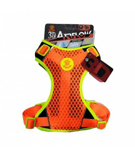 DOCO® Super Comfortable 3D Foam Harness (DCA313)[Size - M, Color - Safety Orange] - Shopivet.com