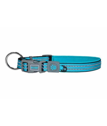 DOCO VARIO O - Ring Collar with Reflective Stitching[Color - Light Blue, Size - XL] - Shopivet.com