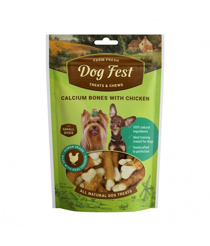 Dog Fest Calcium Bones With Chicken For Mini - Dogs - 55g - Shopivet.com