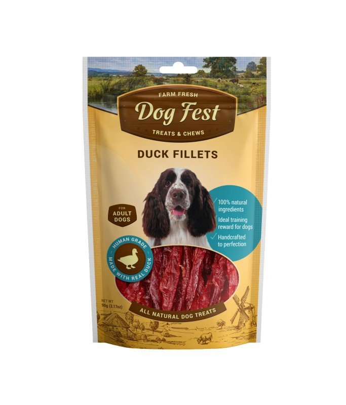 Dog Fest Duck Fillets For Adult Dogs - 90g - Shopivet.com