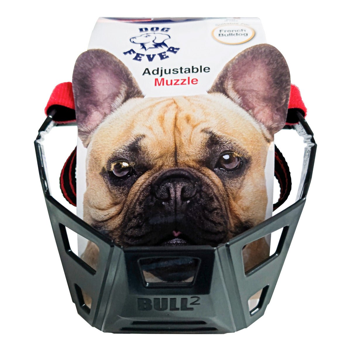 Dog Fever Adjustable muzzle for French Bulldogs with nylon strap - Shopivet.com