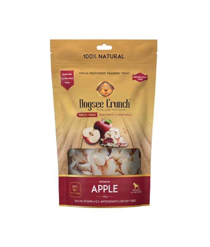 Dogsee Crunch Apple: Freeze - Dried Apple Dog Training Treats 10g - Shopivet.com