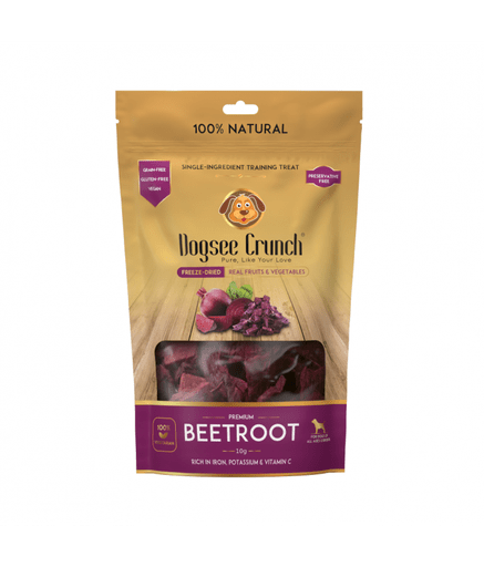 Dogsee Crunch Beetroot: Freeze - Dried Beet Dog Training Treats 10g - Shopivet.com