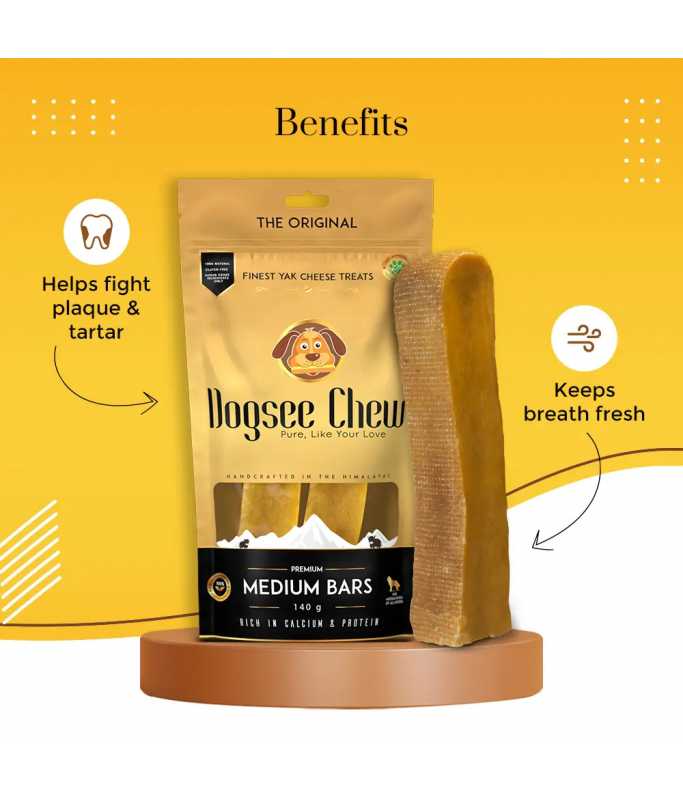 Dogsee Medium Bars: Long - Lasting Dental Chews For Medium Dogs 140g - Shopivet.com