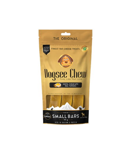 Dogsee Turmeric Small Bars: Long - Lasting Dental Chews for Small Dogs 100g - Shopivet.com