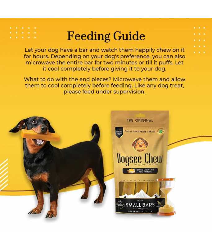 Dogsee Turmeric Small Bars: Long - Lasting Dental Chews For Small Dogs 100g - Shopivet.com