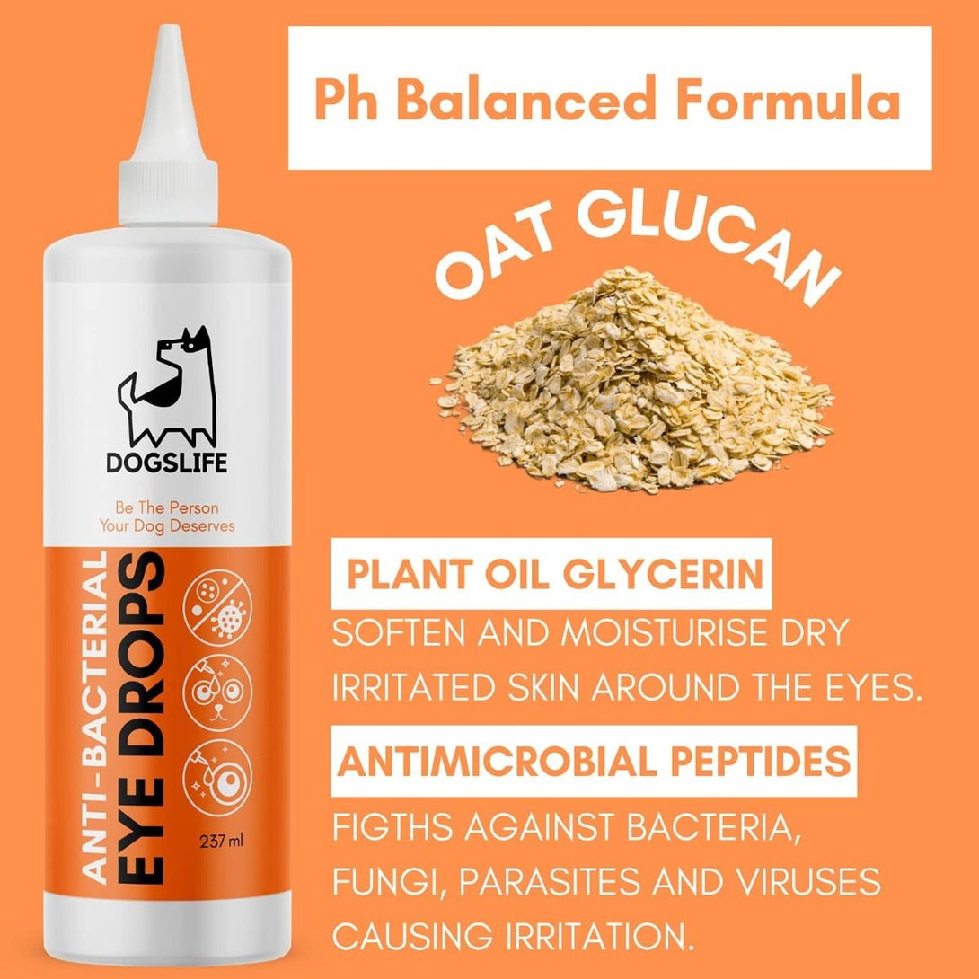 DogsLife Anti - Bacterial Eye Drops Dog 237ml - 237ml - Shopivet.com