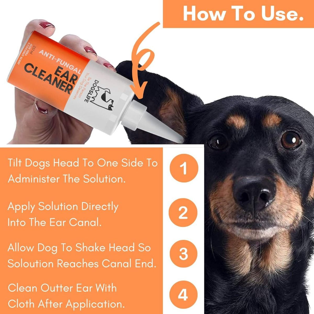 DogsLife Anti - Fungal Ear Cleaner Dog 237ml - 237ml - Shopivet.com