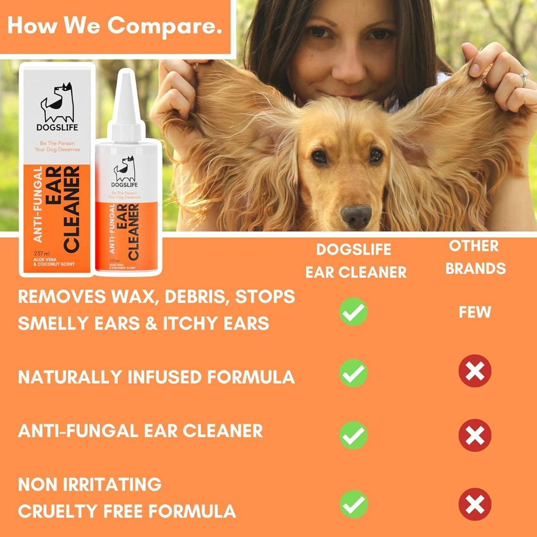 DogsLife Anti - Fungal Ear Cleaner Dog 237ml - 237ml - Shopivet.com