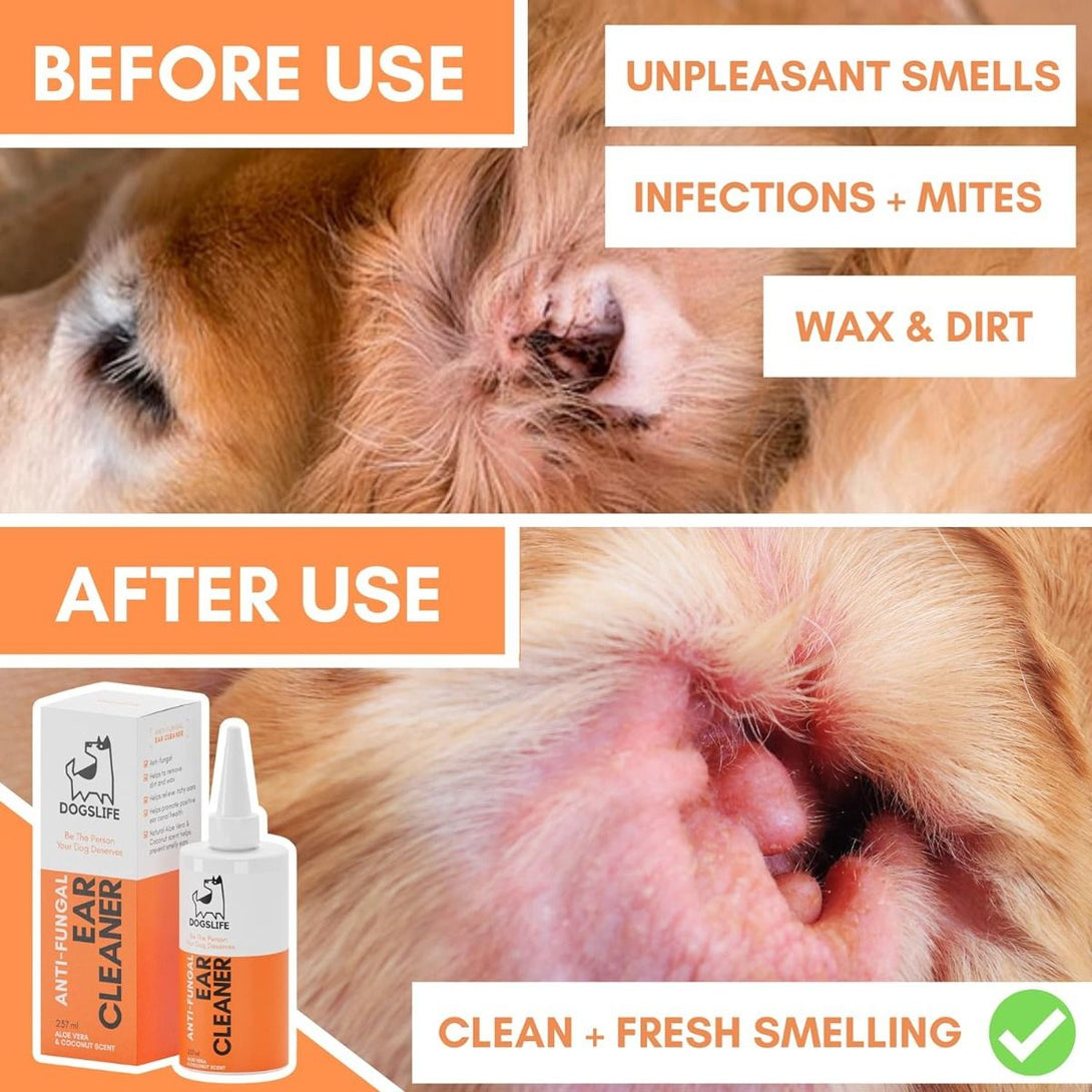 DogsLife Anti - Fungal Ear Cleaner Dog 237ml - 237ml - Shopivet.com