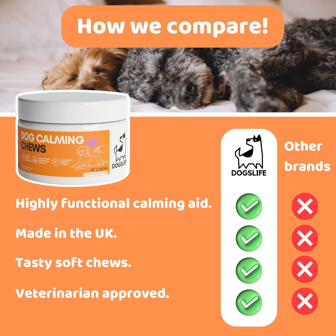 DogsLife Calming Dog Chews 60 Tablets - Shopivet.com