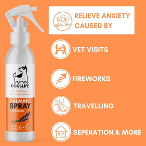 DogsLife Calming Lavender Dog Spray 250ml - 250ml - Shopivet.com