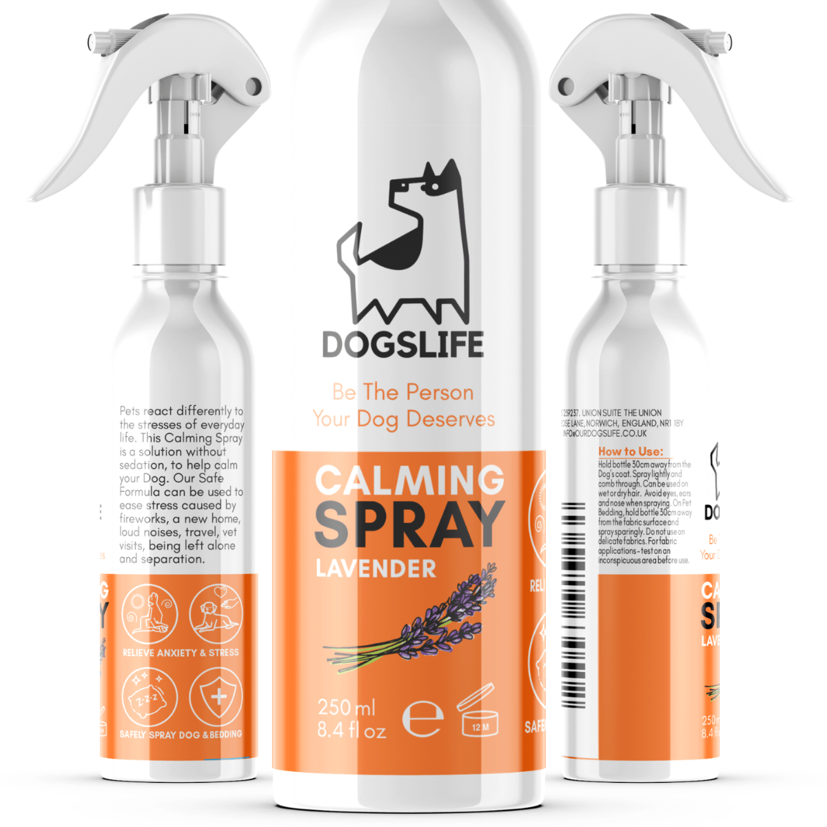 DogsLife Calming Lavender Dog Spray 250ml - 250ml - Shopivet.com