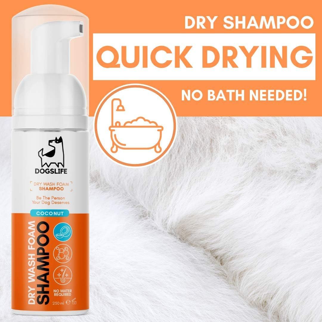 DogsLife Drywash Coconut Dog Shampoo 200ml - 200ml - Shopivet.com