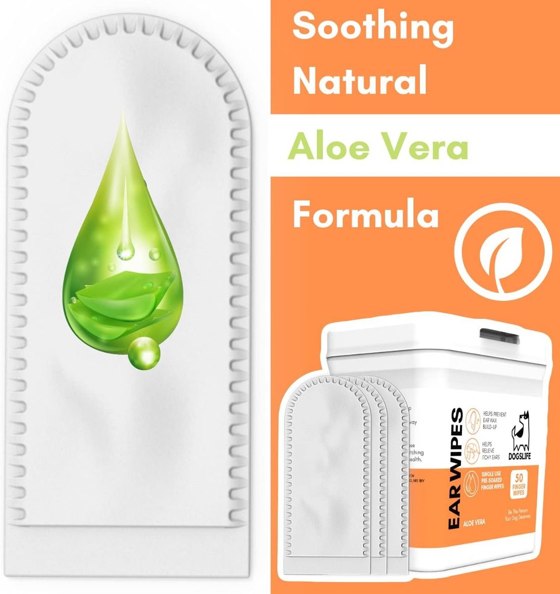 DogsLife Ear Wipes Aloe Vera Dog 50pcs - Shopivet.com