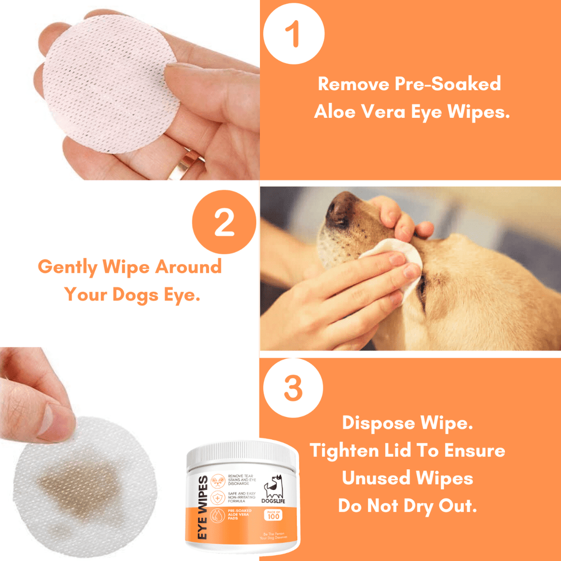 DogsLife Eye Wipes Aloe Vera Dog 100pcs - Shopivet.com