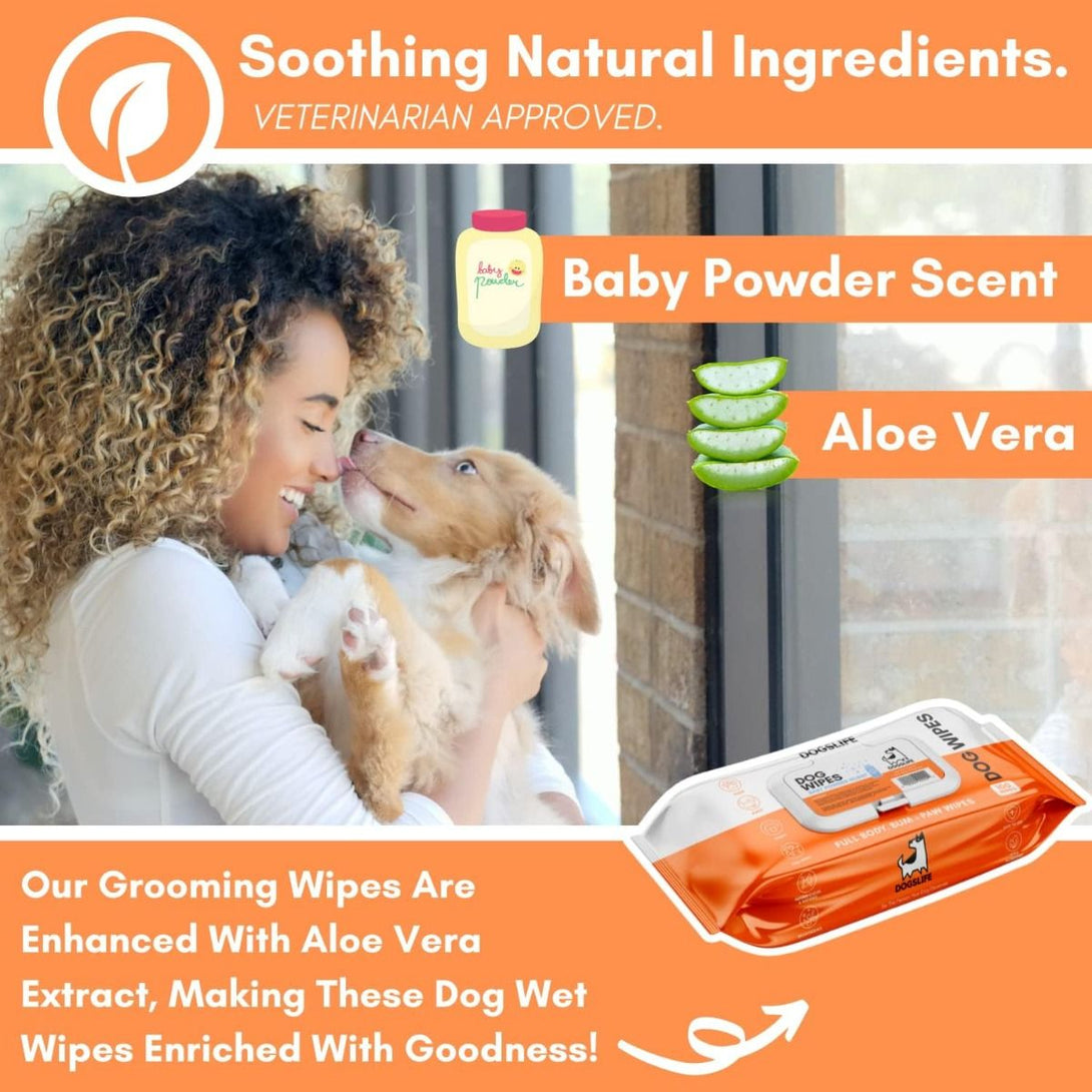 DogsLife Scented Grooming Dog Wipes 100pcs - Shopivet.com