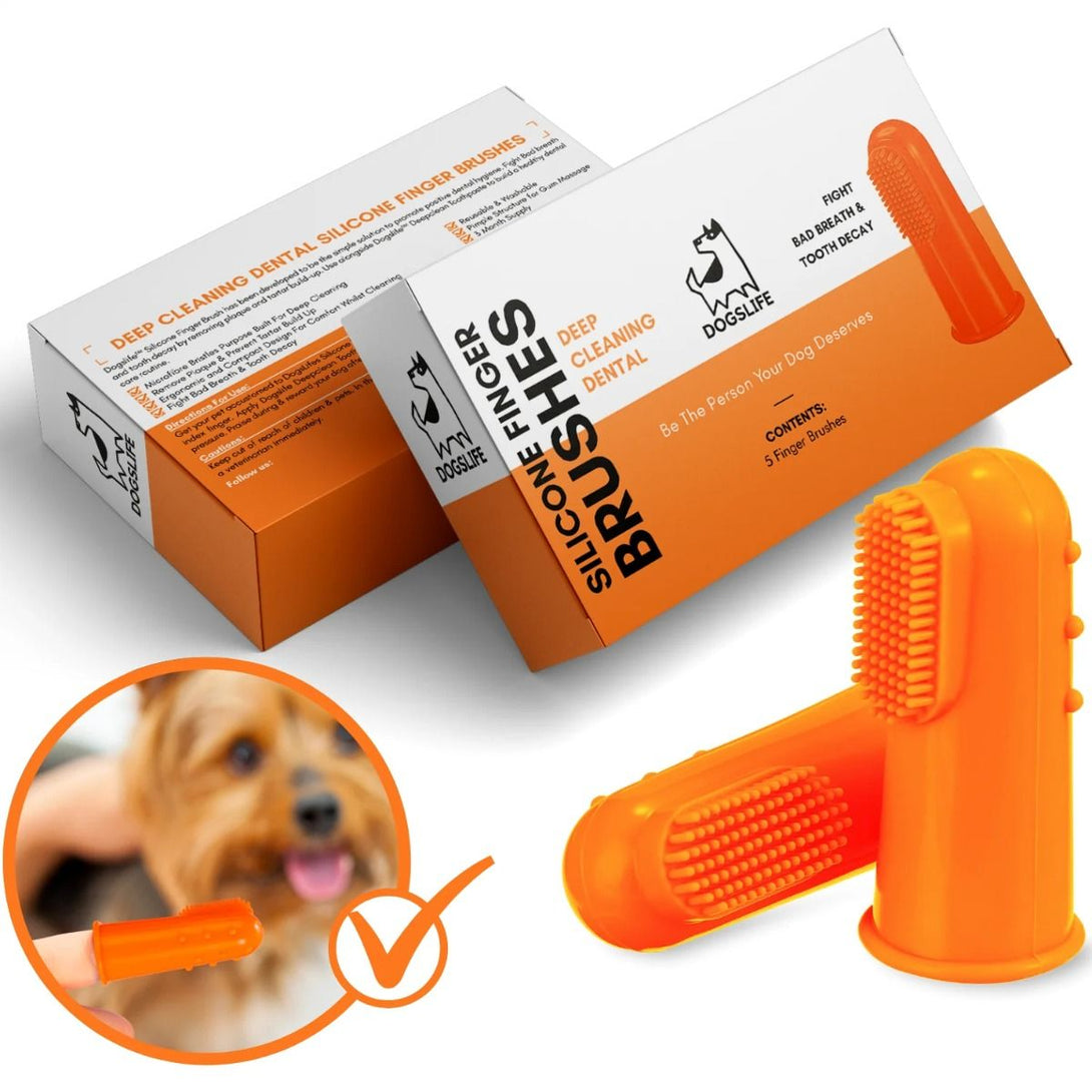 DogsLife Silicone Finger Dental Brushes Dog 5pcs - Shopivet.com